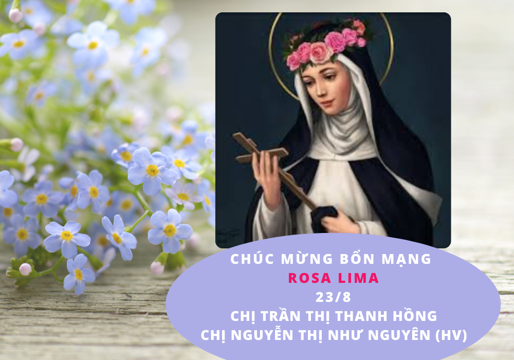 Chúc Mừng Bổn Mạng Rosa Lima 23/8