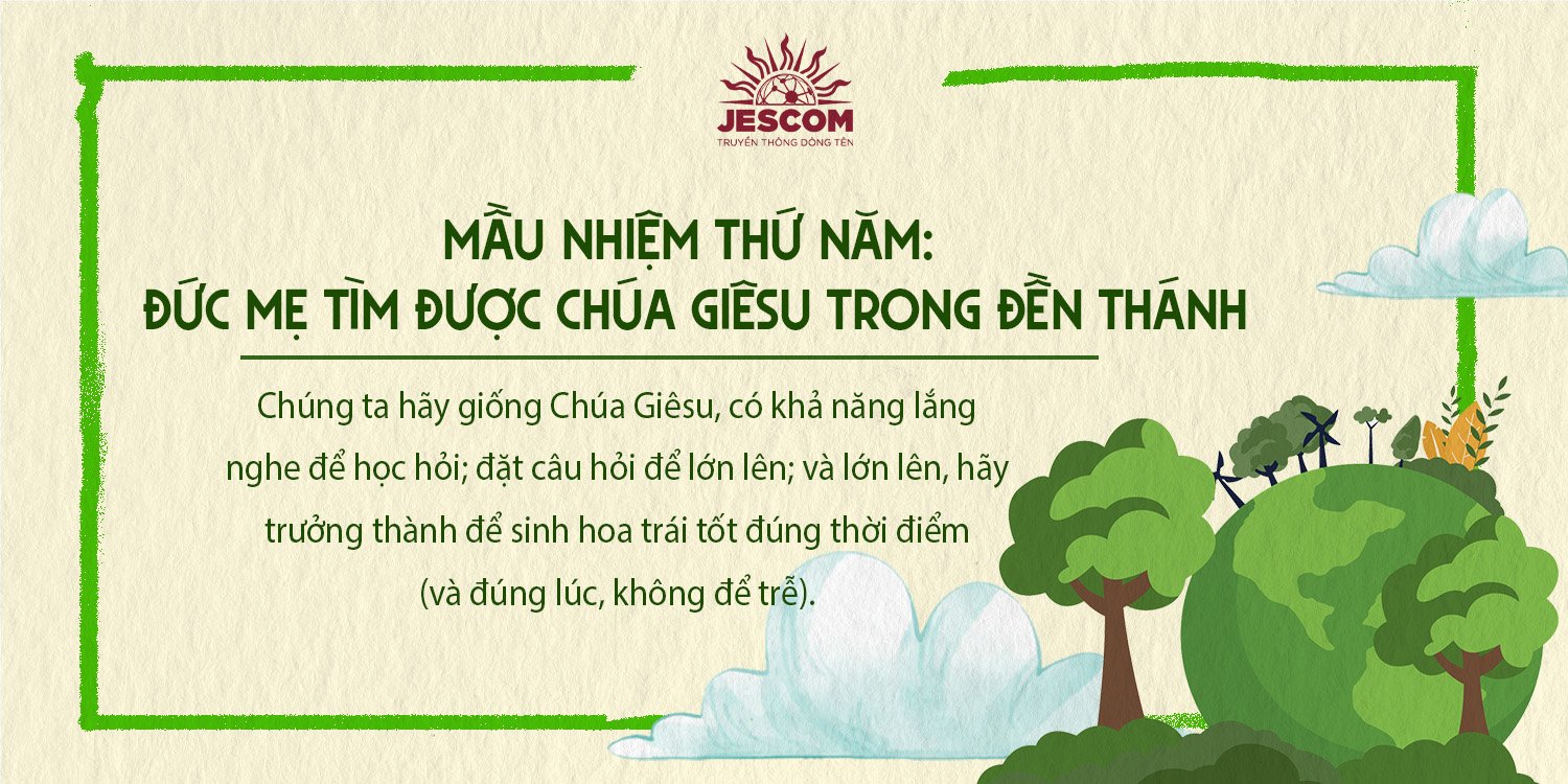 [Chuỗi Mân Côi Laudato Sí ] – Mầu Nhiệm Vui – Thứ Năm: Đức Mẹ Tìm Được Chúa Giêsu Trong Đền Thánh